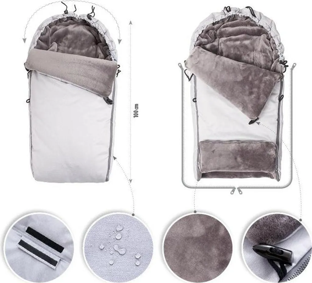 Sac de couchage imperméable Cocoon TDS100C-06 pour poussettes - 2