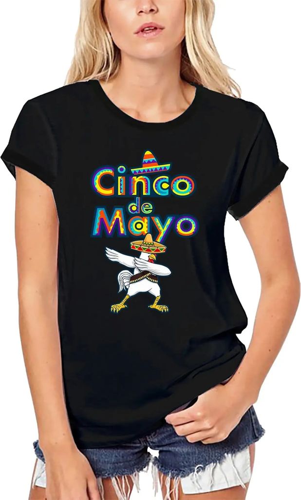 Damen Grafik T-Shirt aus Biobaumwolle Cinco de Mayo betupfen - mexikanischer Spaß – Dabbing Cinco De Mayo - Fun Mexican – Öko-Verantwortlich ...