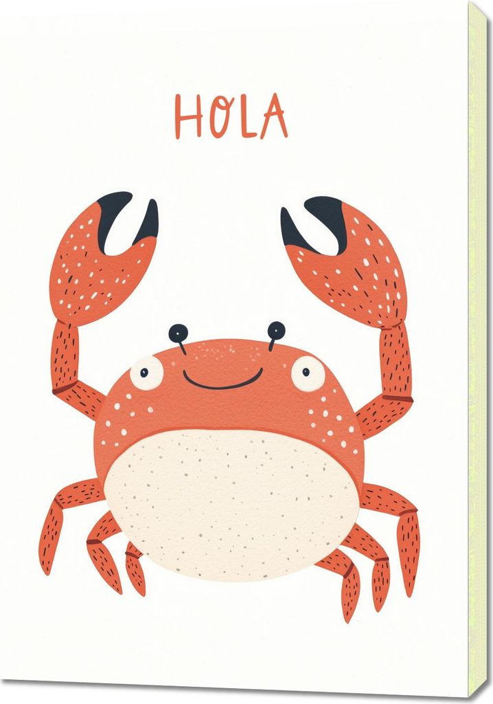 Bild 70x100cm Muster für Kinder, Mädchen und Jungen - Krebs