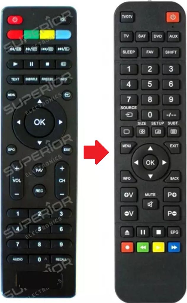 Ersatz Fernbedienung für JVC RM-C1244 und RM-C1245