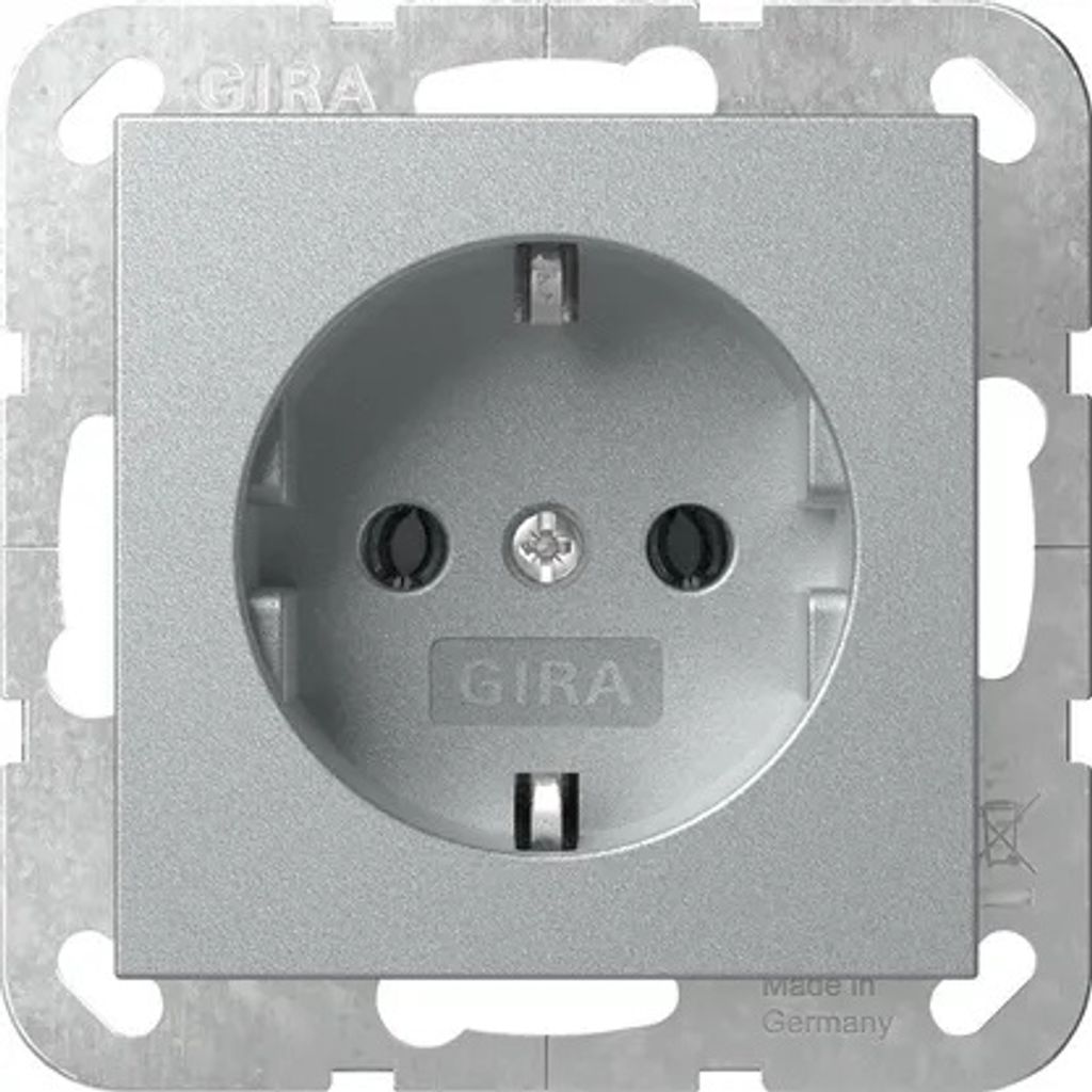 GIRA Steckdose 1f alu System 55 UP IP20