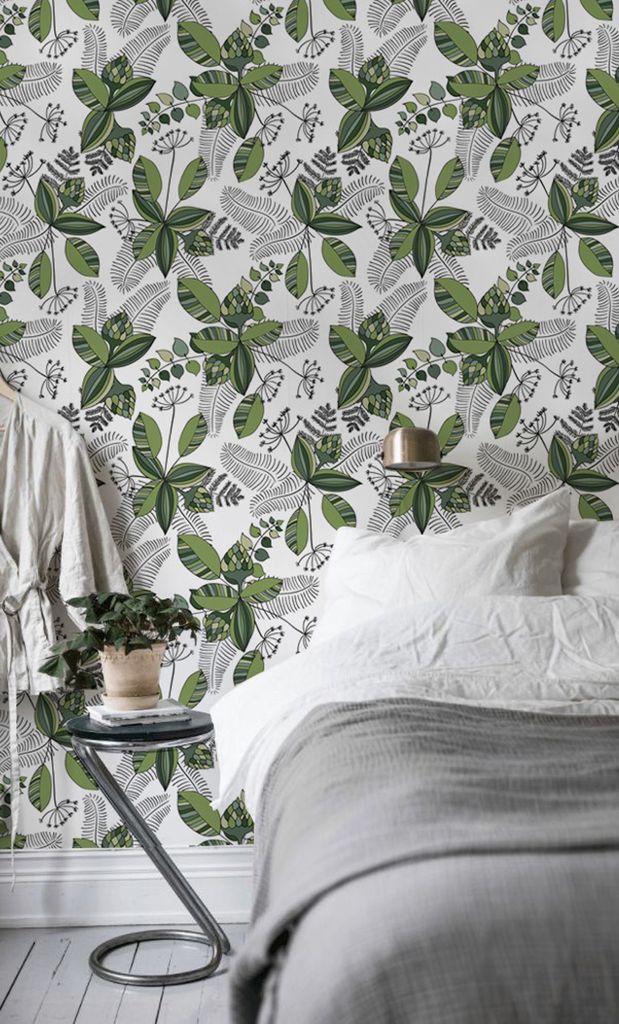 Coloray Fototapete 360x250 cm Vlies-Fototapete - Utensilien-Dschungel-Vektor botanisch