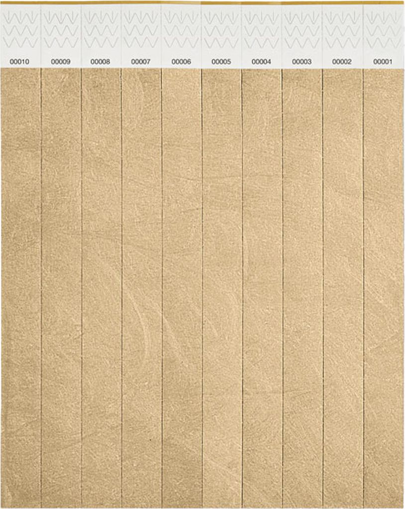 MidOcean - "Tyvek" Armband 10er-Pack MO1314 (Einheitsgröße) (Gold)