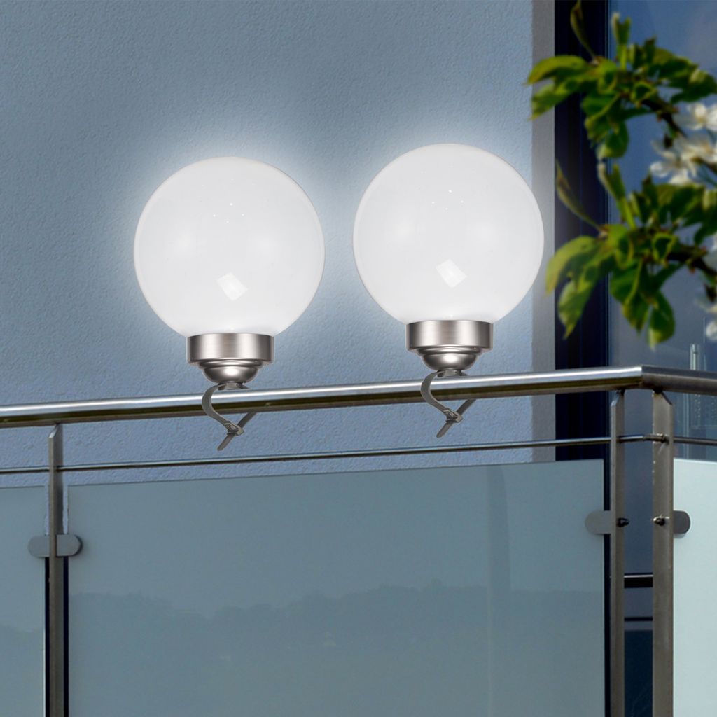 LED Solar Kugellampe - 2in1 - 4 warmweiße LED - D: 15cm - Produktbild 