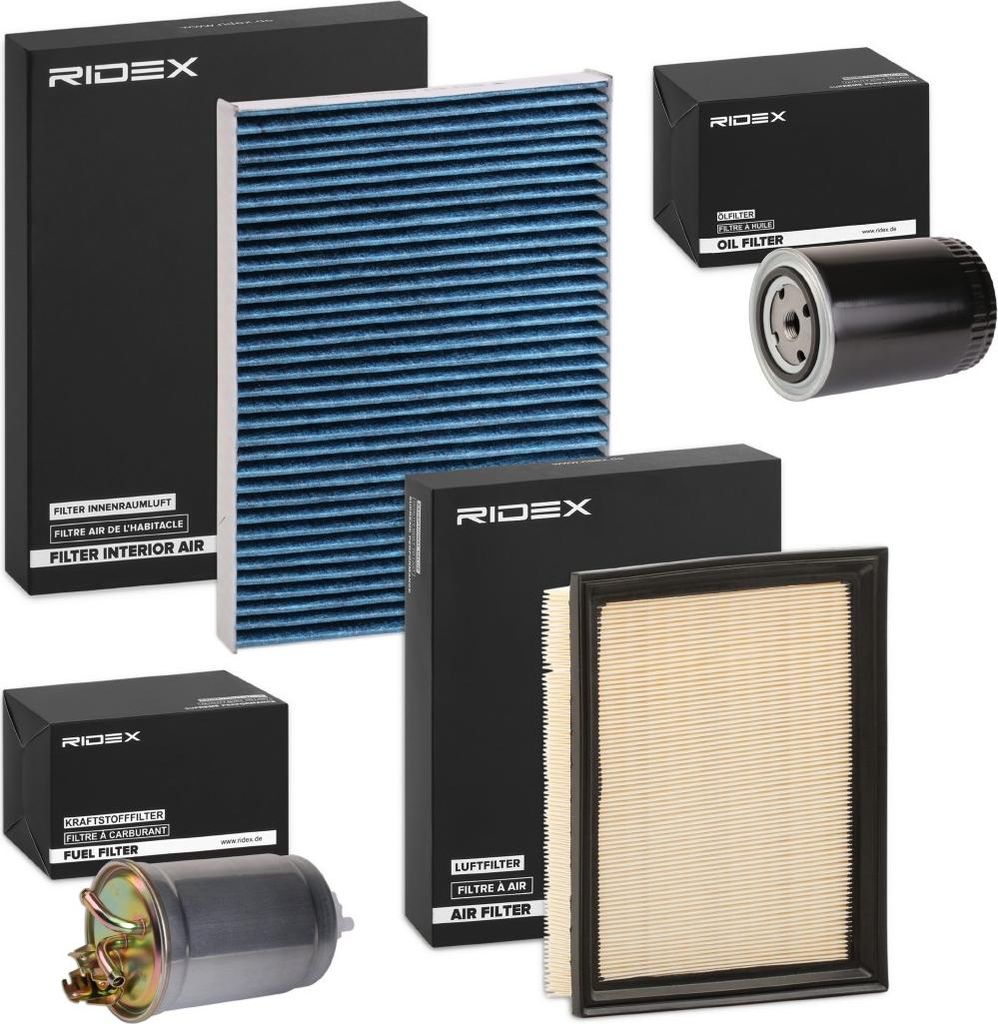 RIDEX Filterset Inspektionspaket Filtersatz für VW GOLF III (1H1) Golf IV Cabrio (1E) Golf III Cabrio (1E7) GOLF III Variant (1H5) Vento (1H2)