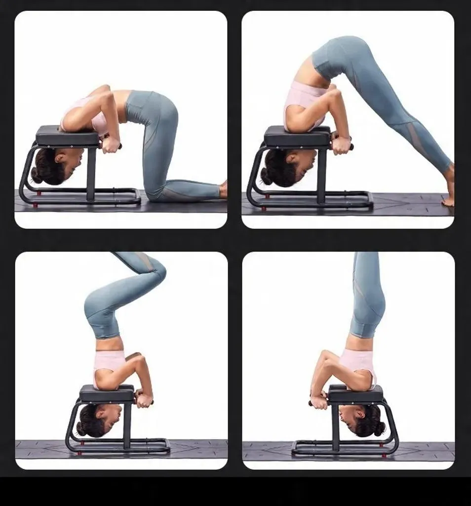 Table d'inversion ergonomique noire avec dossier rembourré et pliable