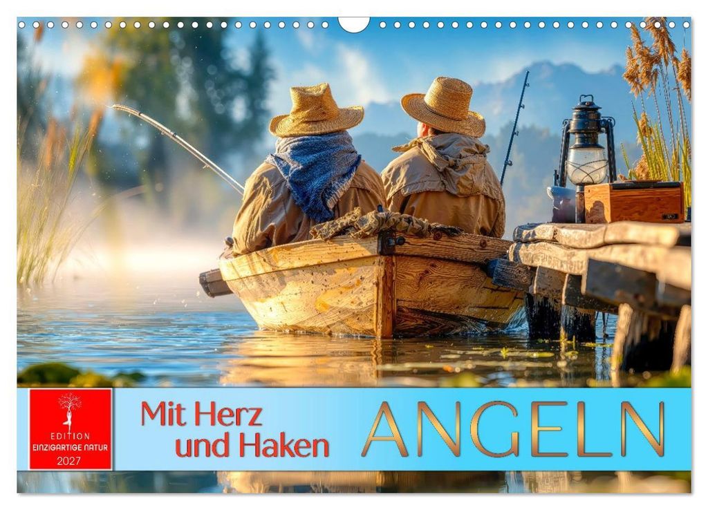 Angeln mit Herz und Haken (Wandkalender 2027 DIN A3 quer), CALVENDO Monatskalender