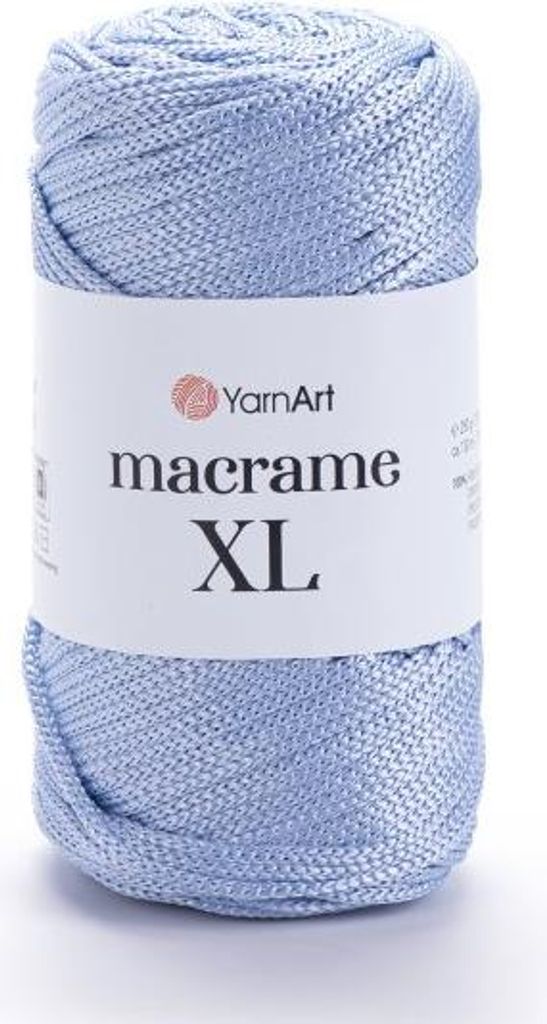 YarnArt Macrame XL 3 mm – Geflochtenes Polyester-Garn für Makramee & DIY | Farbe 133 Hellblau | Stark & formstabil - 250g