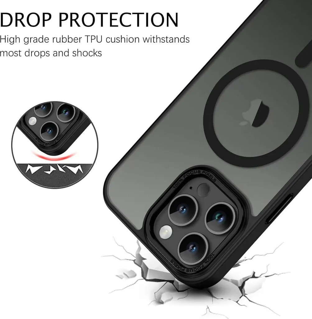 Cover iPhone 15 Pro Max Anti-Urto: MagSafe e Camera Metal Frame - 6