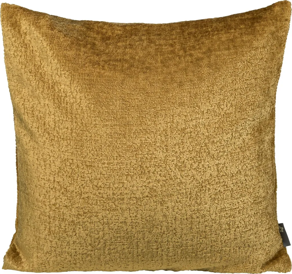 Pichler Benisa Set de 2 Housses de Coussin Chenille 40x40 cm Laiton