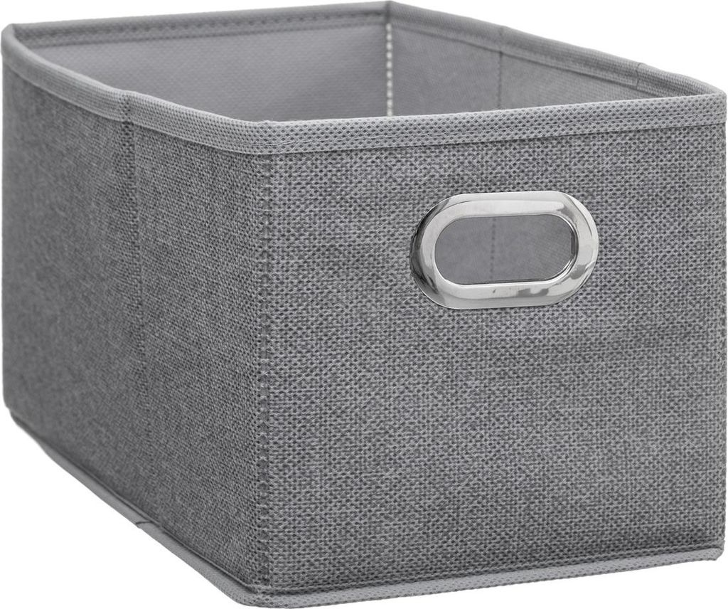 Úložný box, obdélníkový, 15 x 31 x 15 cm, textilní, šedý Obrázek produktu 