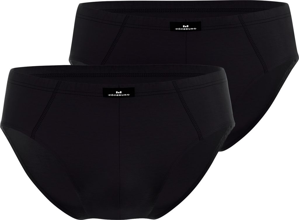 GÖTZBURG Herren Slip schwarz uni 2er Pack Größe: 7