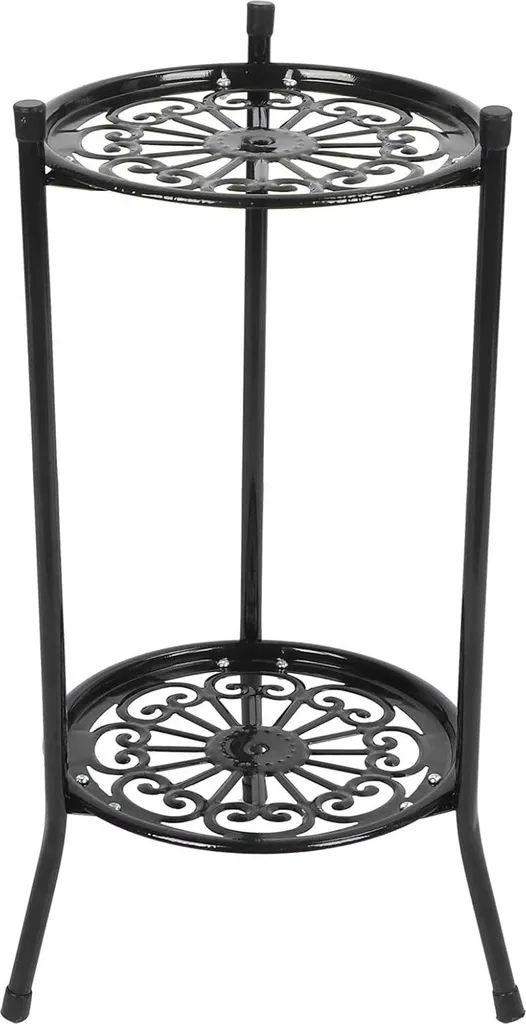 Support plantes pour salon et bureau étagère fleurs compacte noire