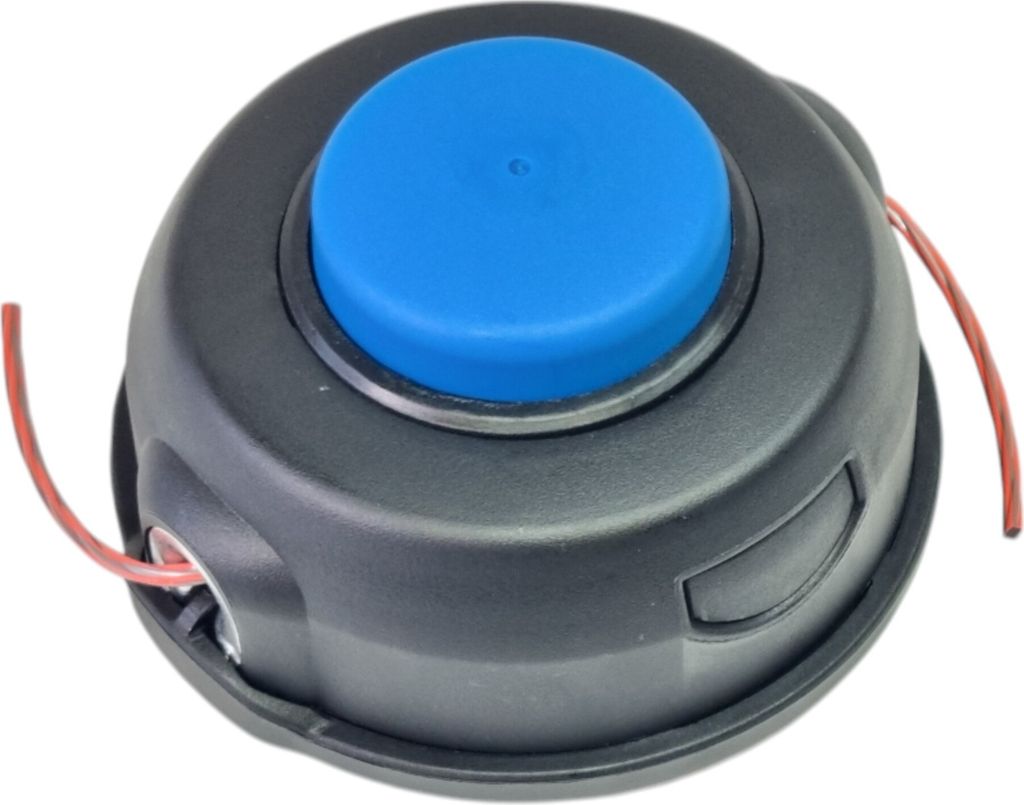 A close-up studio shot of a trimmer head.