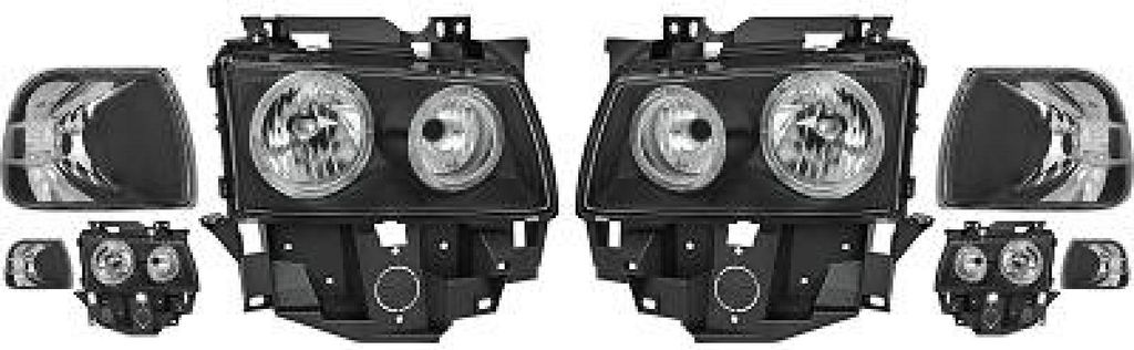 Scheinwerfer Set Hauptscheinwerfersatz für VW Transporter IV Bus (70B, 70C, 7DB, 7DK, 70J, 70K, 7DC, 7DJ)