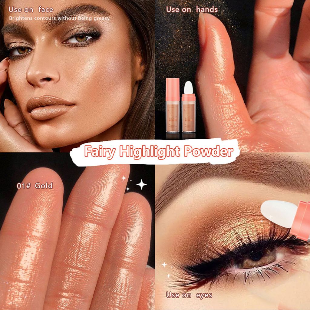 3 x Highlighter puder, Glitter Highlighter, Shimmer, Produktbild 16