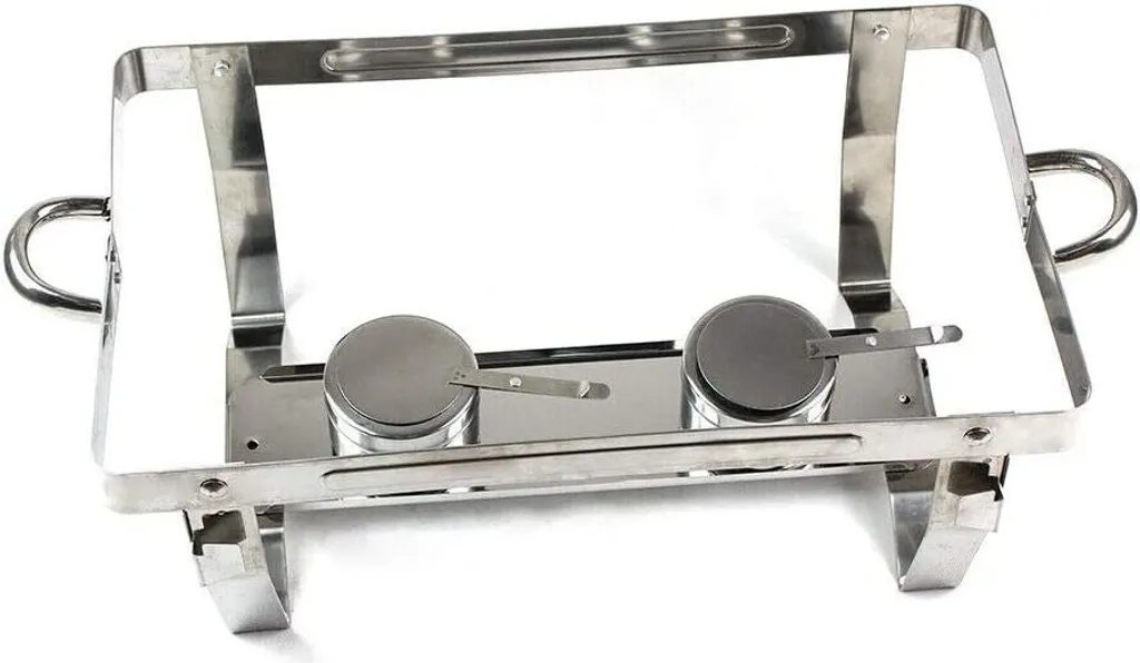 Chauffe-Plat Professionnel de Buffet avec Support Pâte à Brûler Inox Carré