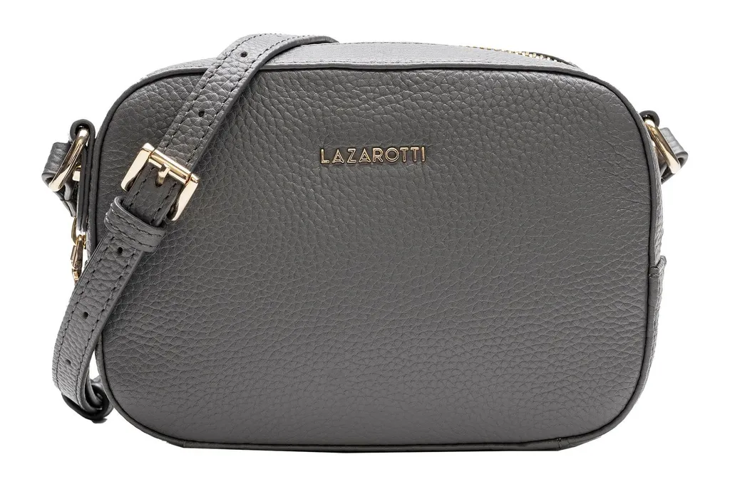 Borsa a Tracolla Lazarotti Bologna Pelle Grigio | Organizzazione e Stile