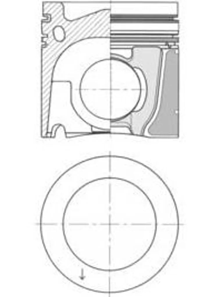 Piston de Moteur Complet KOLBENSCHMIDT 41088600 remplace OE 21309212