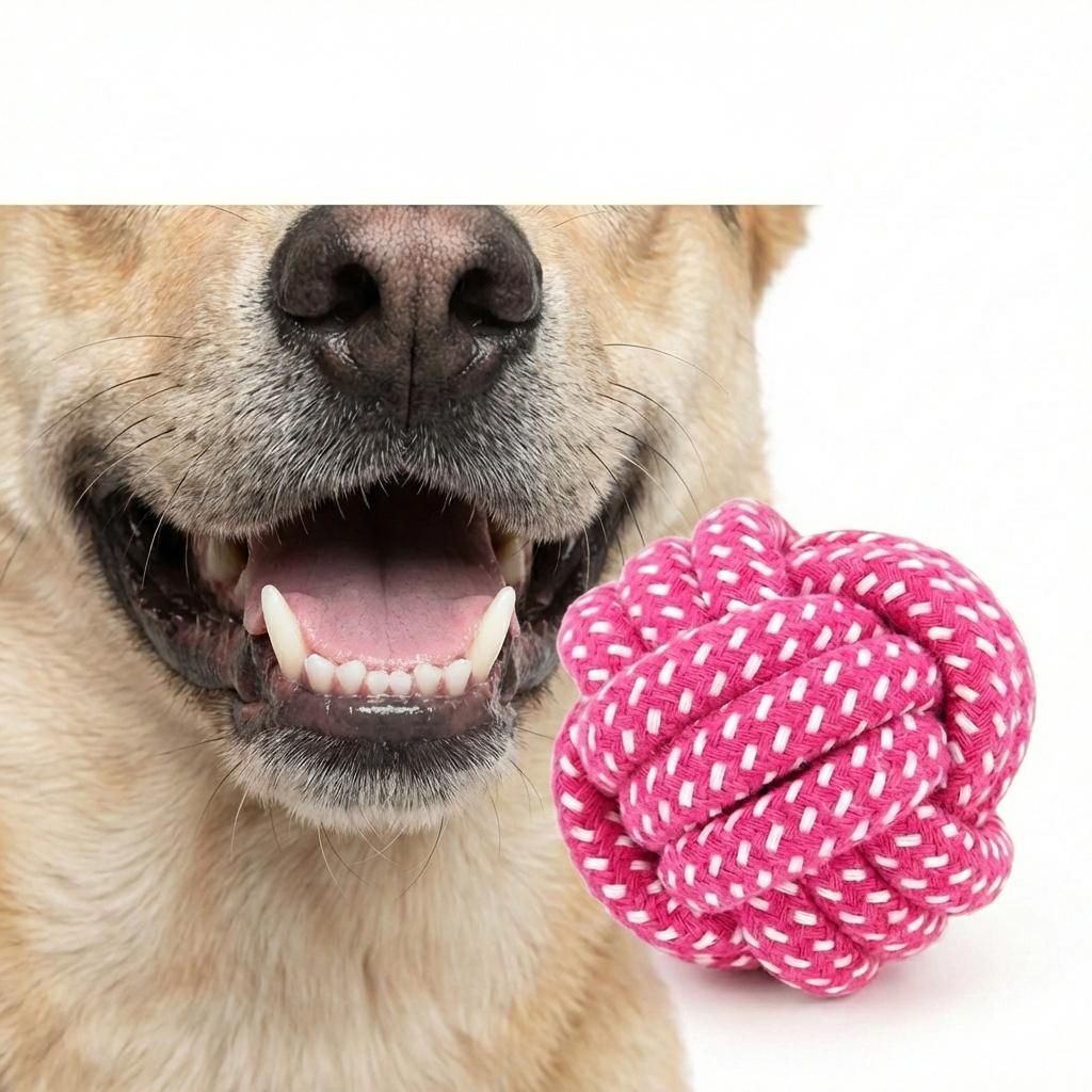 Robustes Hundespielzeug Baumwollball Zahnpflege