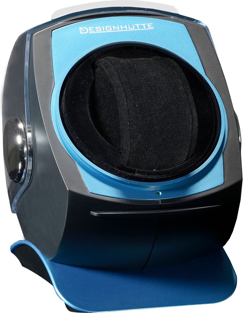 DESIGNHÜTTE Uhrenbeweger Space, Schwarz / Blau, für 1 Automatikuhr