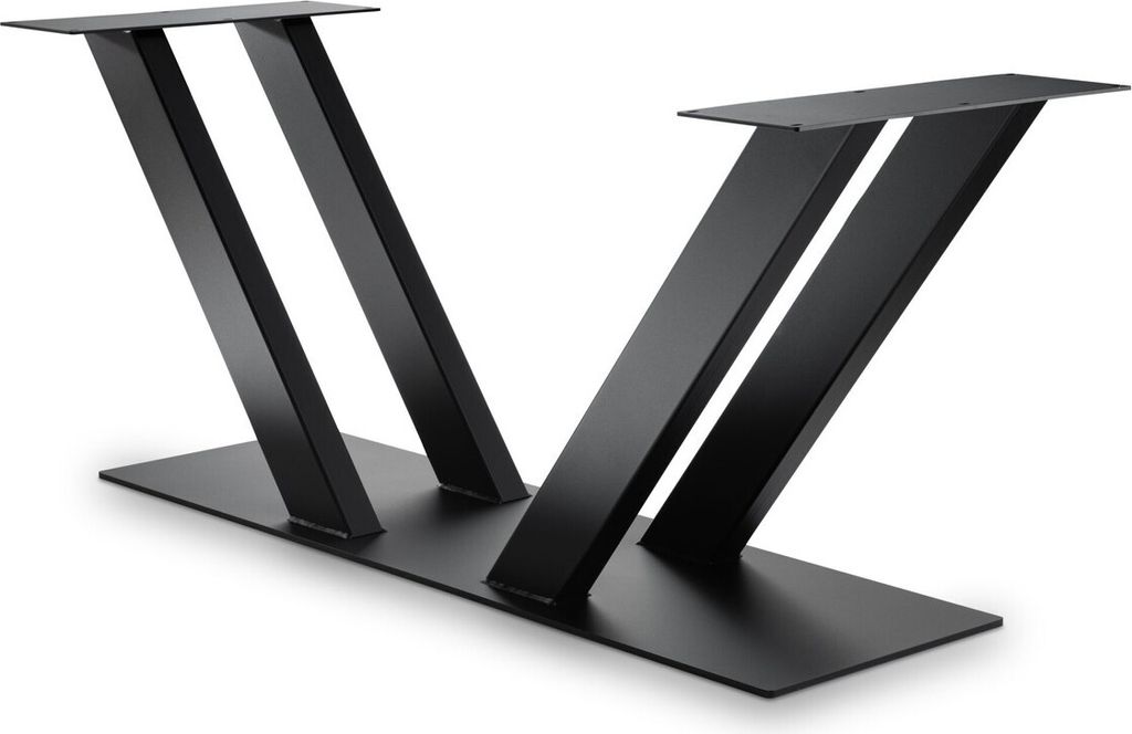 Tischgestell Vienna 5 Doppel V-Form 155x48x72 Eisen Schwarz