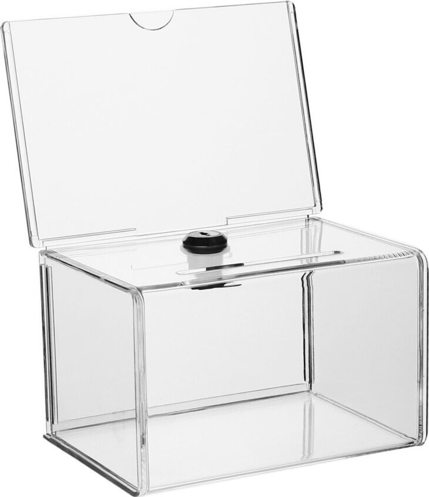 Losbox / Aktionsbox / Spendenbox mit Schloß und Produktbild 