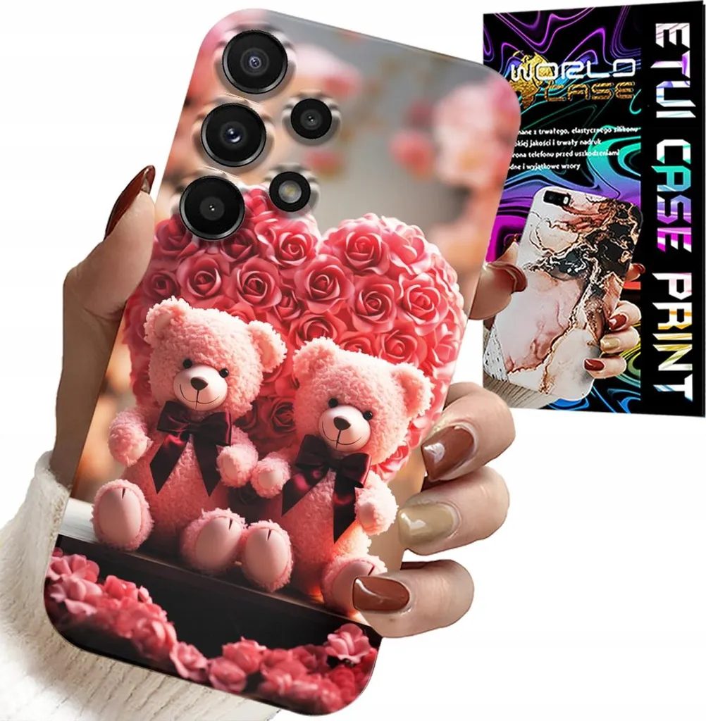 Cover Samsung A13 4G Aesthetic Rosa Orsetto + Screen Protector