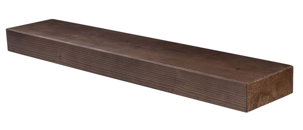 levandeo Wandregal Holz Massiv 100x20cm Nussbaum Farbig Wandboard Regal Vintage