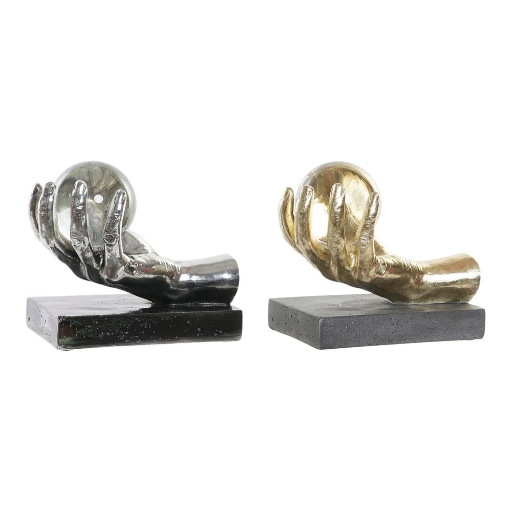 Figurine DKD Home Decor en résine cristal 20 x 14 x 18 cm (Lot de 2)