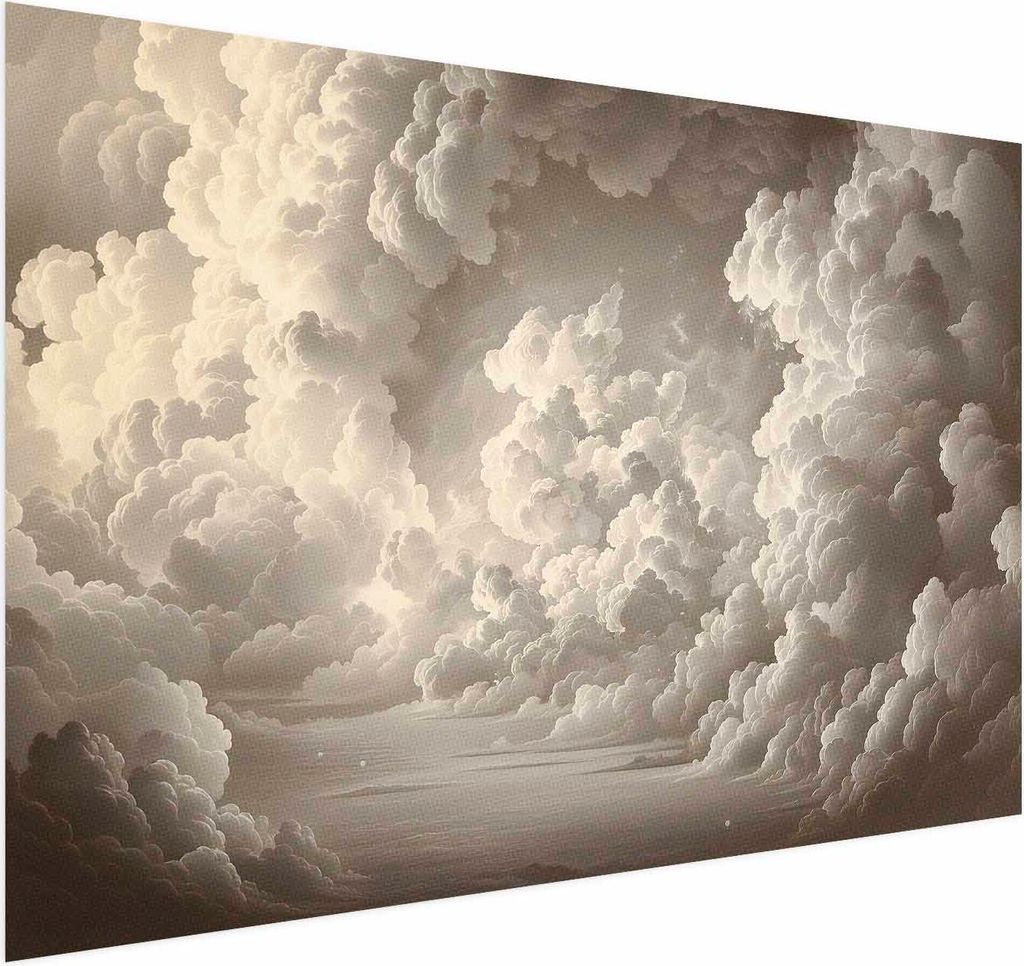 Posterpapier Poster - Whisper of Illuminated Clouds: Soft Light Play in the Sky Theater 60x40 cm Muster b-H-10058-ao-a