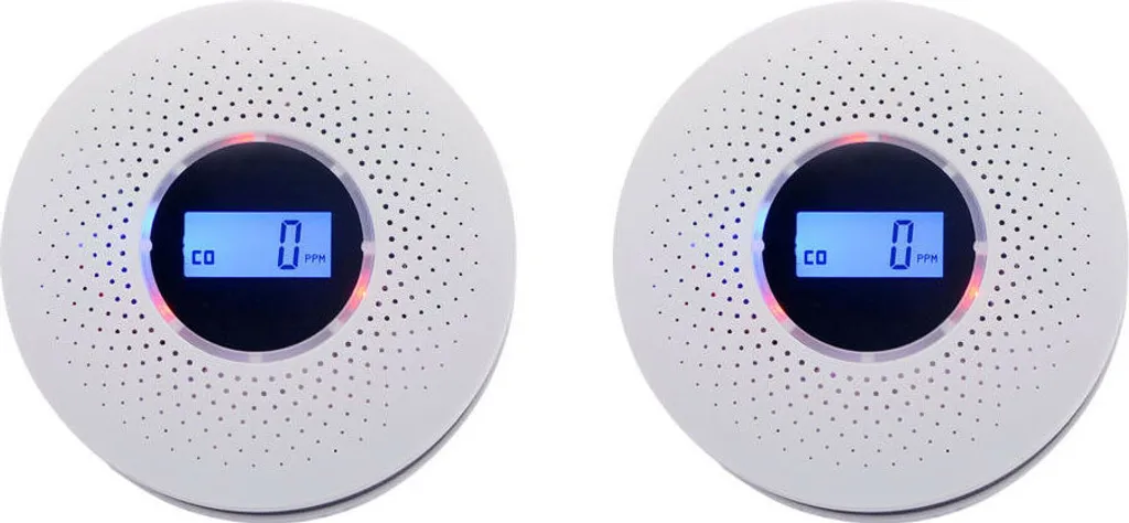 Avertisseur de fumée et de monoxyde de carbone 2in1 - Pack de 2 pièces