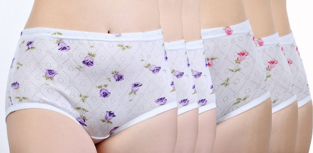 Toker Collection® Taillenslip Damen Jaquardslip bunt 6er Produktbild 