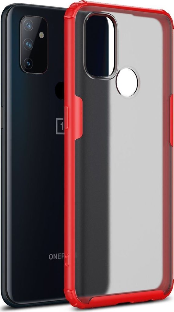 Mobigear Shockproof OnePlus Nord N100 Hülle Hardcase Backcover Stoßfest - Rot