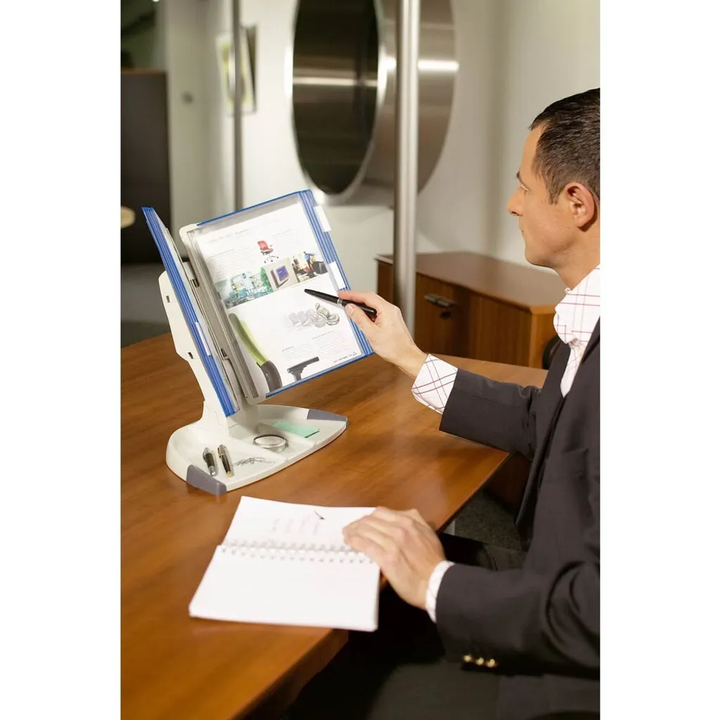 Tarifold T-Display Support de table Design gris et bleu pour document - 5