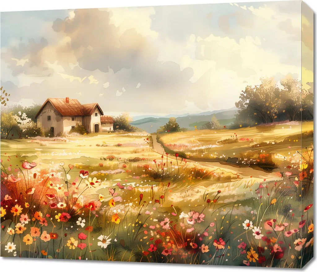 Image Maison rurale 70 x 60 cm - Habillez vos Murs Vides avec Style
