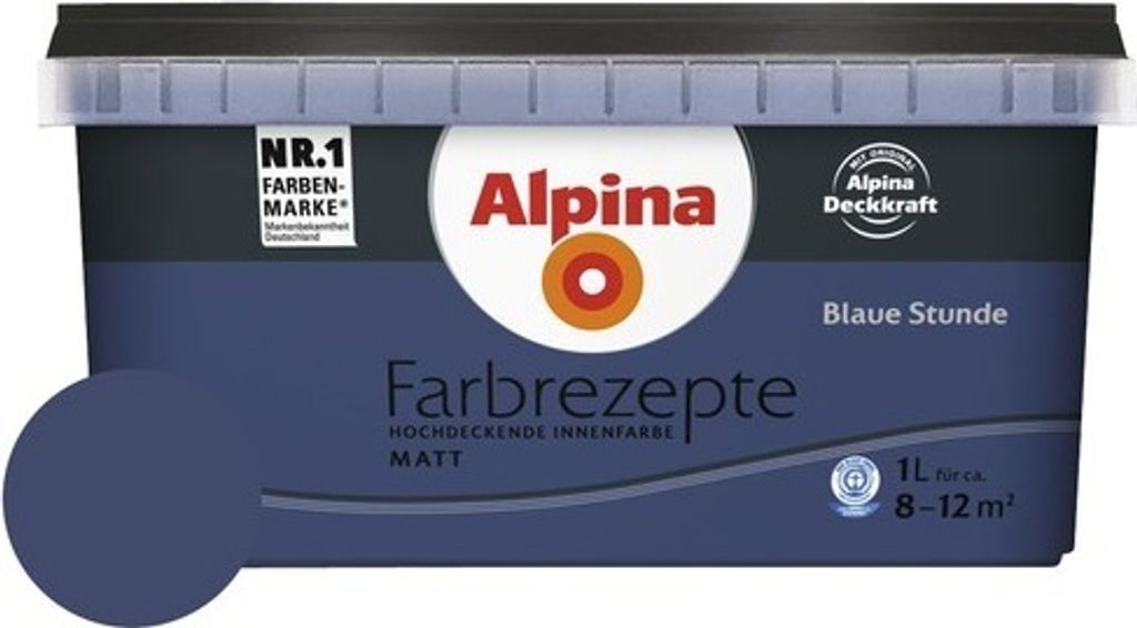 Alpina Wandfarbe Farbrezepte Blaue Stunde 1 l Produktbild 