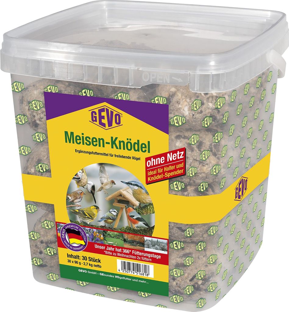 GEVO® Meisenknödel im Eimer ohne Netz - 30 Stück Produktbild 