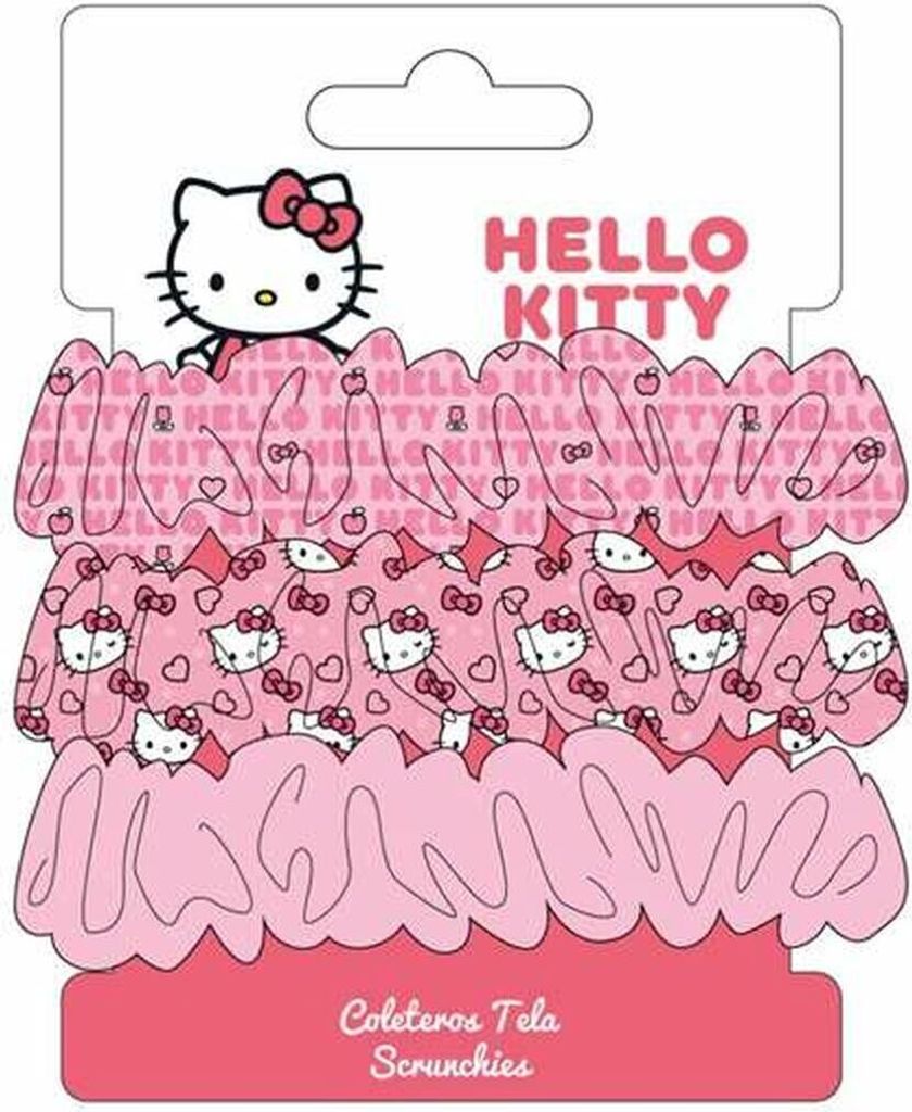 Vazby do vlasů Hello Kitty Pink 3 kusy Obrázek produktu 