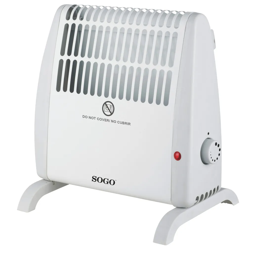 Chauffage Appoint pour Bureau et Chambre SOGO Convecteur Blanc 530W