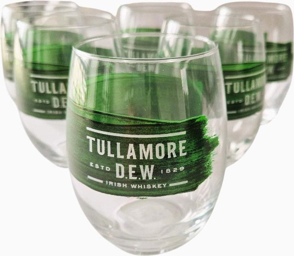 Tullamore D.E.W. Trinkgläser Set, 6 Stück für Whiskey und Produktbild 