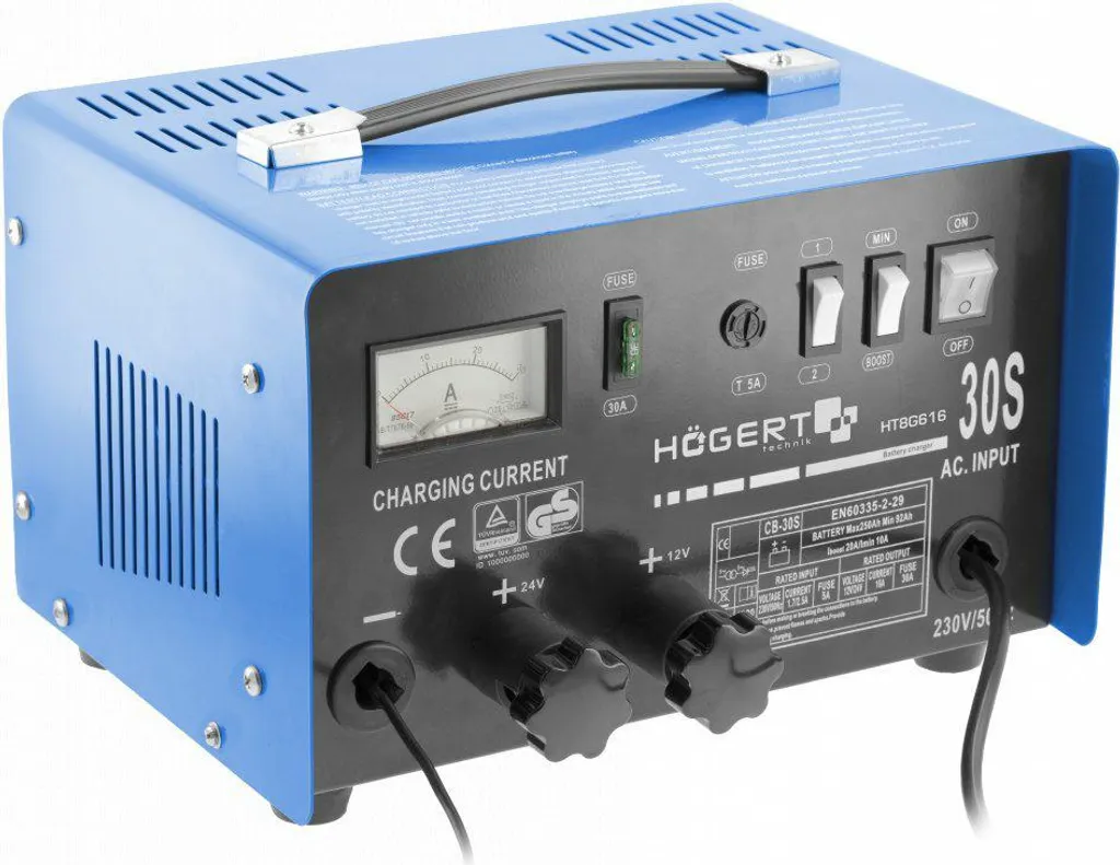 Caricabatterie Hogert 12/24V 14A/26A per Auto e Mezzi Pesanti 350Ah