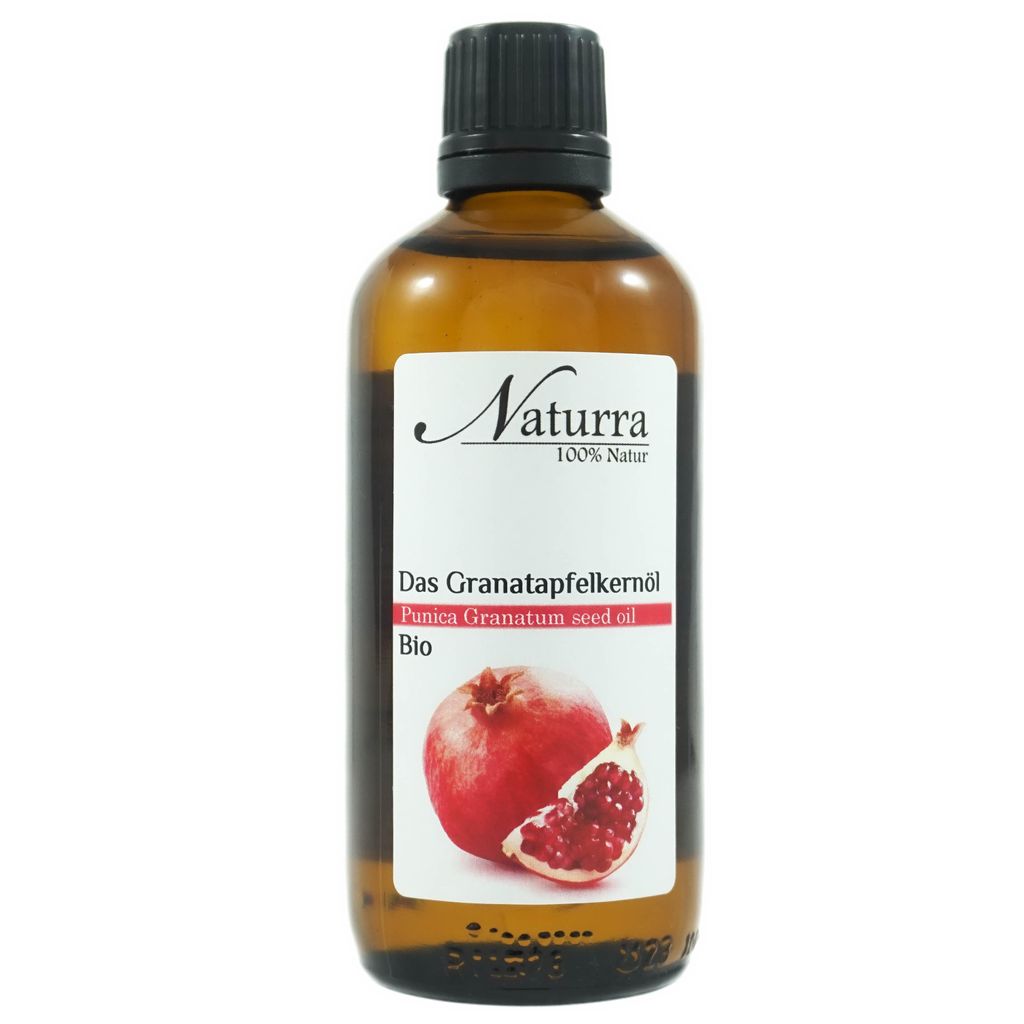 Bio Granatapfelkernöl 100ml – kaltgepresst, unraffiniert, im Braunglas – Naturra Premium Hautpflegeöl native Rohware Naturkosmetik