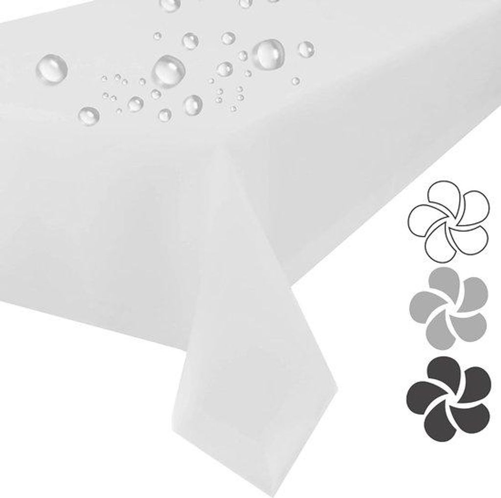Wit Wasbares Tafelkleed, 140 x 300 cm