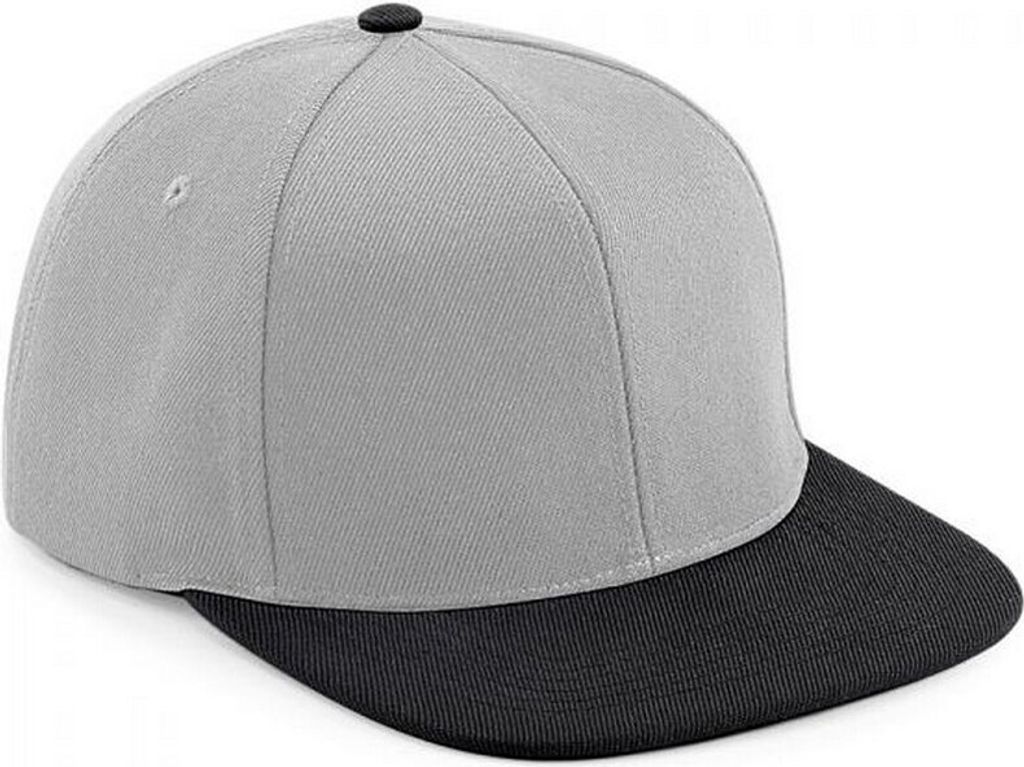 Beechfield Uni Snapback Baseballkappe PC4171 (Einheitsgröße) (Grau/Schwarz)