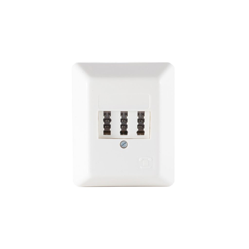 Telefon-Anschlußdose TAE NFF, 1 Amtsleitung, reinweiß-RAL9010, Aufputz