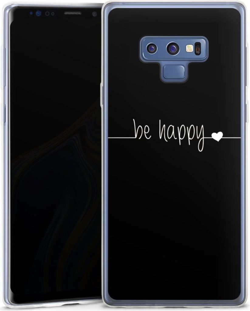 DeinDesign Slim Hülle für Samsung Galaxy Note 9 Silikon Case Ultra Dünn Handyhülle Glück Sprüche Statement