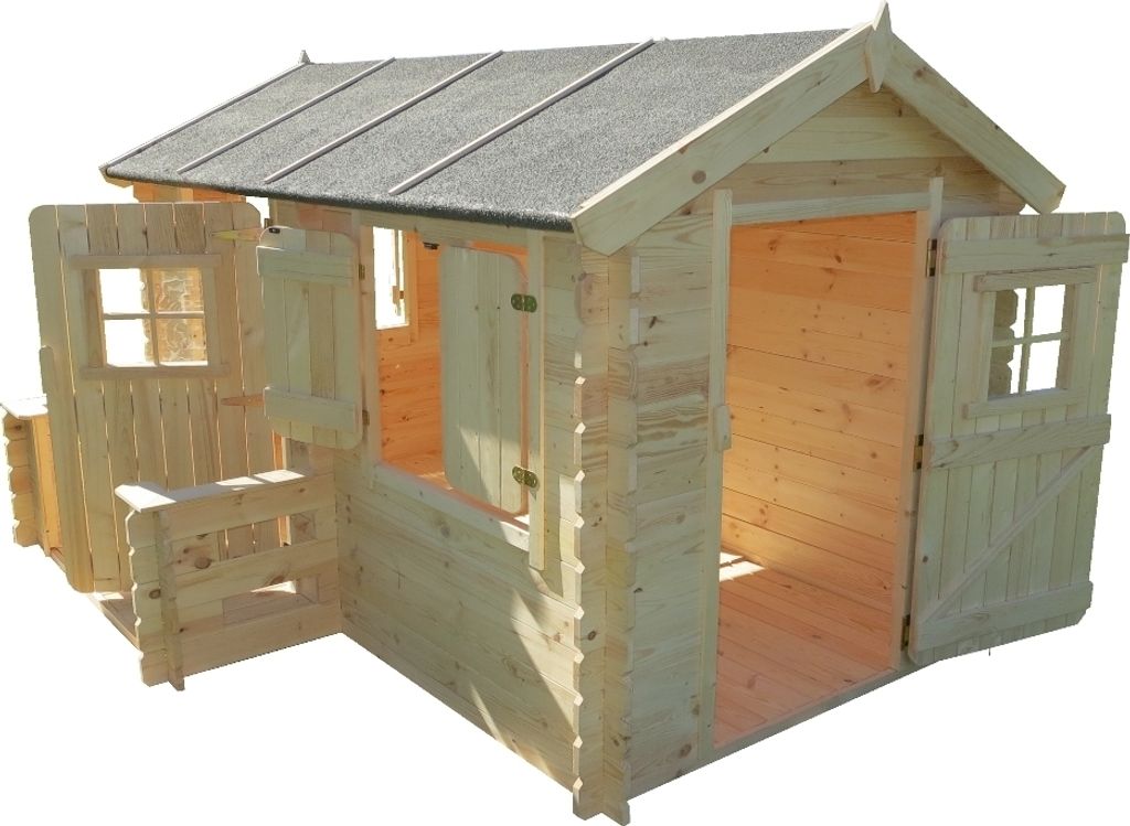 Spielhaus Deluxe Rodney Park - 2,35 x 1,75 Meter aus 19mm Blockbohlen