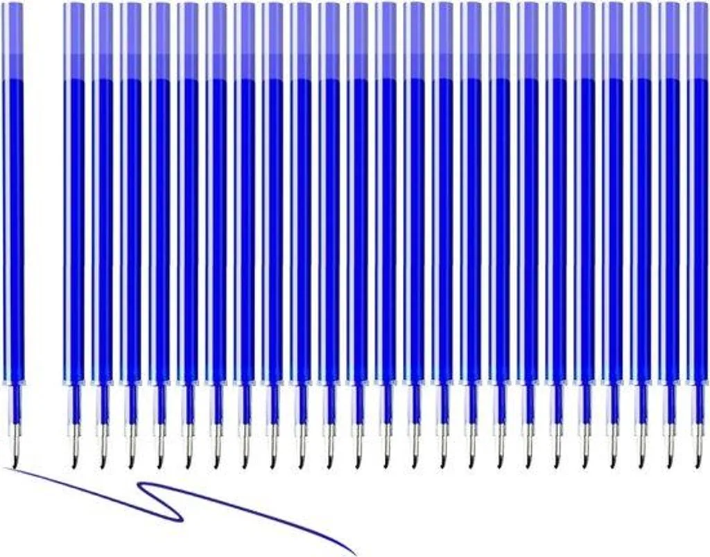 Recharges pour stylos à encre gel bleu 0,5 mm - Lot de 24 pièces 13 cm