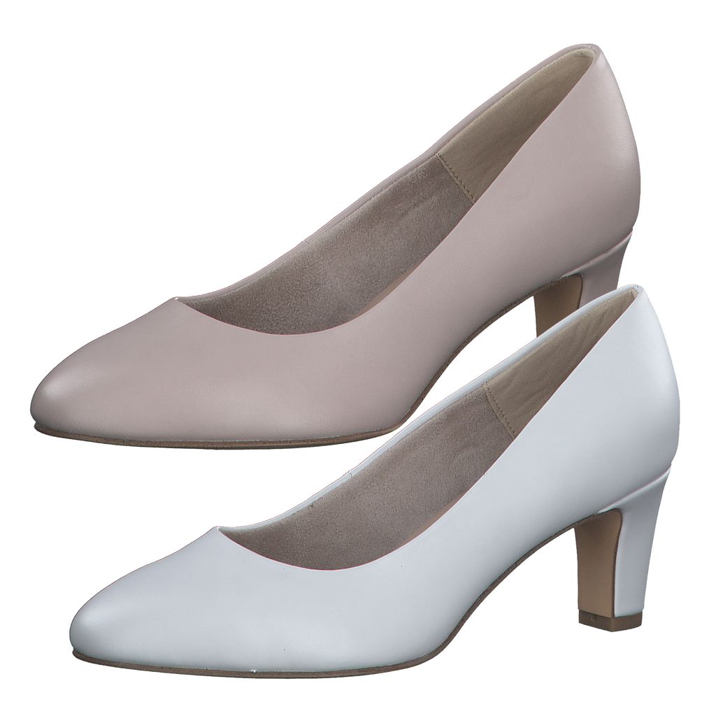 Tamaris Damen Schuhe elegante Pumps Blockabsatz 1-22419-28, Größe:38 EU, Farbe:Weiß